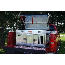 Owens Products Dog Box - Double Compartment Aluminum Single Door - 55012