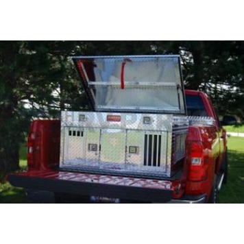 Owens Products Dog Box - Double Compartment Aluminum Single Door - 55012