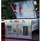 Owens Products Dog Box - Double Compartment Aluminum Single Door - 55078