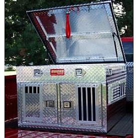 Owens Products Dog Box - Double Compartment Aluminum Single Door - 55078