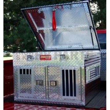 Owens Products Dog Box - Double Compartment Aluminum Single Door - 55078