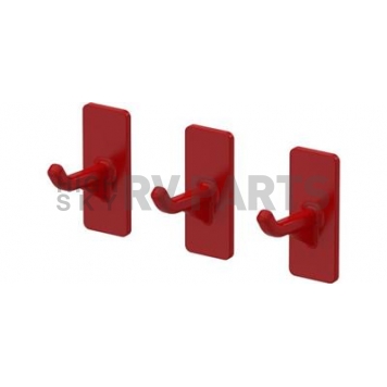 KargoMaster Storage Cabinet Equipment Hook Single Hook Red Set Of 3 - 42012