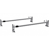 KargoMaster Roof Rack - Square Utility Econo Rain Gutter Mount White Steel Set of 2 - 40825