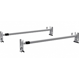 KargoMaster Roof Rack - Square Utility Econo Rain Gutter Mount White Steel Set of 2 - 40825