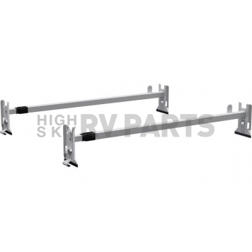 KargoMaster Roof Rack - Square Utility Econo Rain Gutter Mount White Steel Set of 2 - 40825