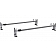 KargoMaster Roof Rack - Square Utility Econo Rain Gutter Mount White Steel Set of 2 - 40825