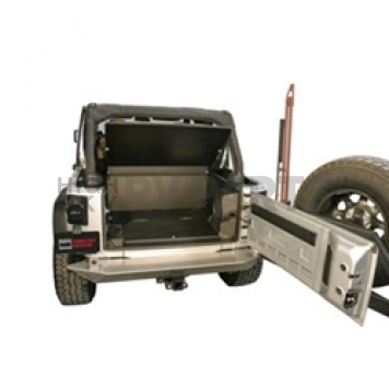 Tuffy Security Cargo Organizer Rear Seat Black Steel - 32601-1