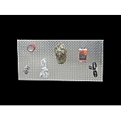 Owens Products Storage Cabinet Pegboard Panel Aluminum Silver - 39168