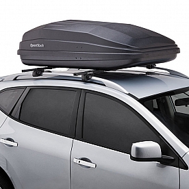 SportRack Cargo Box Carrier 18 Cubic Feet Capacity Passenger Side Opening ABS Plastic - SR7018