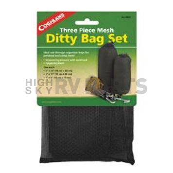 Coghlan's Gear Bag Polyester - Set of 3 Mesh Ditty Bags Black - 9869