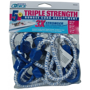 Highland Bungee Cord Nylon Wrapped Rubber 18 Inch/ 24 Inch/ 32 Inch Set Of 5 - 8533600-1