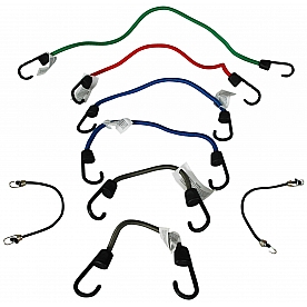Highland Bungee Cord Nylon Wrapped Multi-Strand Rubber 12 Inch/ 18 Inch/ 24 Inch/ 32 Inch Set Of 8 - 9009600