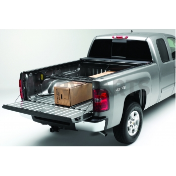 Roll-N-Lock Bed Cargo Divider Flip-Up Aluminum Black - CM572-2