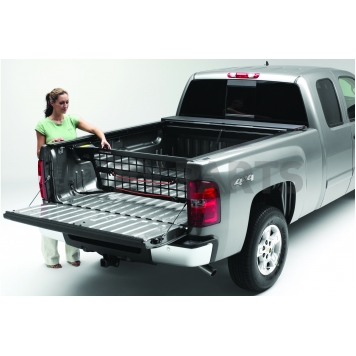 Roll-N-Lock Bed Cargo Divider Flip-Up Aluminum Black - CM572-3