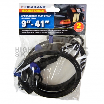 Highland Bungee Cord Solid EPDM  9 To 41 Inch Set Of 2 - 9025100-1