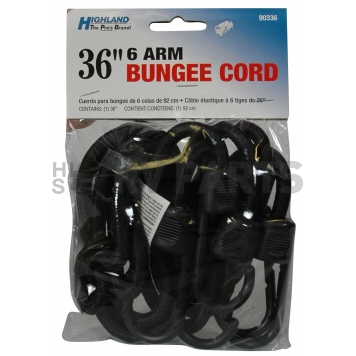 Highland Bungee Cord Nylon Wrapped Multi-Strand Rubber 36 Inch Single - 9033600-1