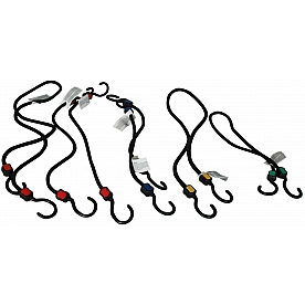 Highland Bungee Cord Nylon Wrapped Multi-Strand Rubber 18 Inch/ 24 Inch/ 32 Inch/ 40 Inch/ 52 Inch Set Of 7 - 9133800