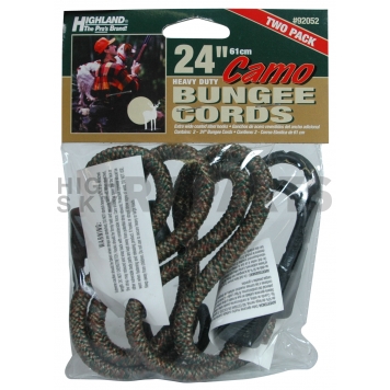 Highland Bungee Cord Nylon Wrapped Multi-Strand Rubber 24 Inch Set Of 2 - 9205200-1