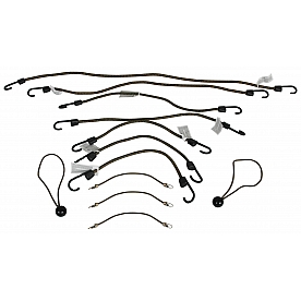 Highland Bungee Cord Nylon Wrapped Multi-Strand Rubber 18 Inch/ 24 inch/ 32 Inch/ 40 Inch Set Of 10 - 9205500