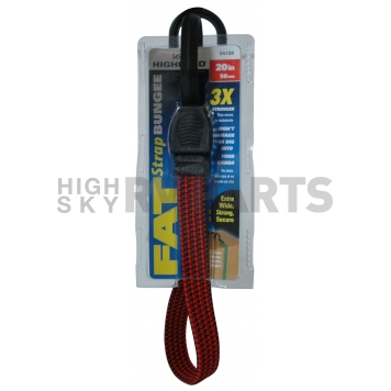 Highland Bungee Cord Nylon Wrapped Flat Rubber 20 Inch Single - 9412000-1