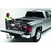 Roll-N-Lock Bed Cargo Divider Flip-Up Aluminum Black - CM216