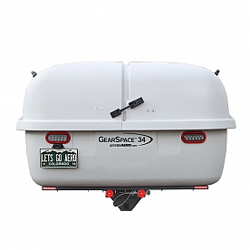 Lets Go Aero Trailer Hitch Cargo Box Carrier 300 Pound Capacity Light Gray Non-Folding - HGK826