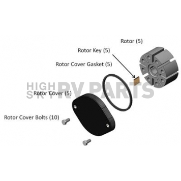 Fill Rite by Tuthill Liquid Transfer Tank Pump Rotor Set Of 5 - KIT700RP