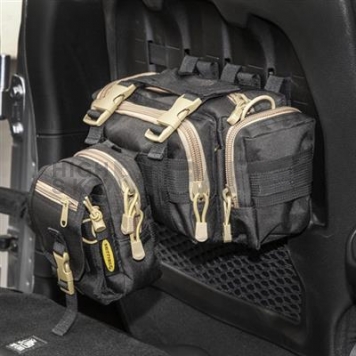 Smittybilt Cargo Organizer Rear Of Front Seats Black/ Tan Polyester - 56633-6