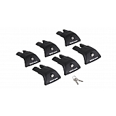 Rhino-Rack USA Roof Rack Mounting Kit Black Set Of 6 - RVL6