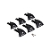 Rhino-Rack USA Roof Rack Mounting Kit Black Set Of 6 - RVL6