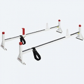 Weather Guard Roof Rack 500 Lb Capacity Square White Steel Set of 2 Bars - 2053