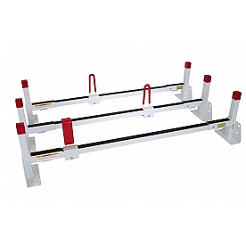 Weather Guard Roof Rack 1000 Pound Capacity White Steel Set of 3 Bars - 21501301