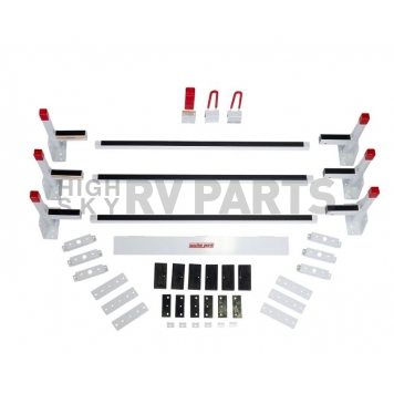 Weather Guard Roof Rack 1000 Pound Capacity White Steel Set of 3 Bars - 21501301-1