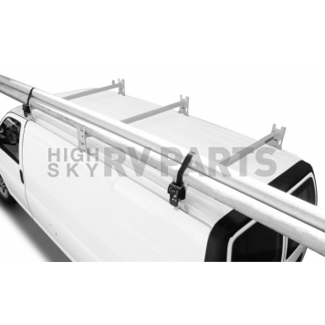 KargoMaster Roof Rack - Square Utility Econo Rain Gutter Mount White Steel Set of 2 - 40823