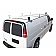 KargoMaster Roof Rack - Square Utility Econo Rain Gutter Mount White Steel Set of 2 - 40823