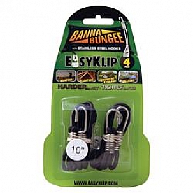 EasyKlip Bungee Cord Black Two 20 Inch Length - 29201SS