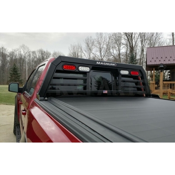 Magnum Truck Racks Headache Rack Louvered Aluminum Black Matte Powder Coated - 407LW-1