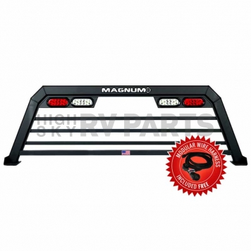 Magnum Truck Racks Headache Rack Louvered Aluminum Black Matte Powder Coated - 420H