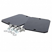 Magnum Truck Racks Headache Rack Light Mount Square Black Set of 2 - 36061