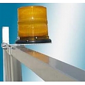 Custom Flow Headache Rack Light Mount Round Silver - CA20