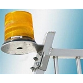 Custom Flow Headache Rack Light Mount Round Silver - CA25