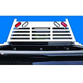 Go Industries Headache Rack Louvered Steel White Powder Coated - 620