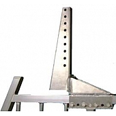 Custom Flow Headache Rack Light Mount Silver - CA35