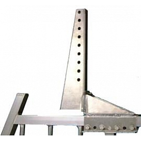 Custom Flow Headache Rack Light Mount Silver - CA35