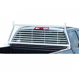 Go Industries Headache Rack Louvered Steel White Powder Coated - 20754