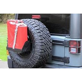 MOR/ryde Liquid Storage Container Mount Black - Traditional Jerry Can Or NATO Style Cans Spare Tire Carrier - JP54-005