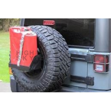 MOR/ryde Liquid Storage Container Mount Black - Traditional Jerry Can Or NATO Style Cans Spare Tire Carrier - JP54-005