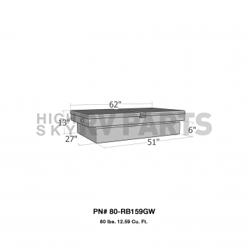 Westin Automotive Tool Box Crossover Polished Aluminum - RB159GW-1