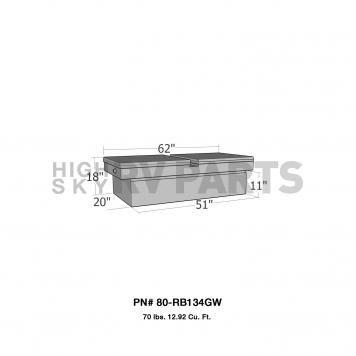 Westin Automotive Tool Box Crossover Polished Aluminum - RB134GW-1