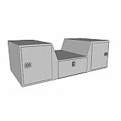 Westin Automotive Tool Box Goose Neck Tailgate Box Black Powder Coated Aluminum - RB257DBT